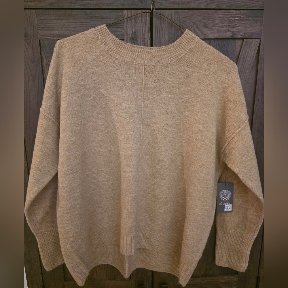 Vince Camuto Women's Beige Sweater With Matching Scarf